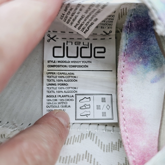 Hey Dude Wendy Boho Mandala Tie Dye Youth Shoes - Picture 5 of 12